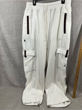 Jordan Joggers Men’s XL Cargo Sweatpants White Track Y2K Jumpman